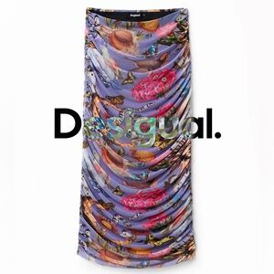 NWOT SLIM TULLE MIDI SKIRT